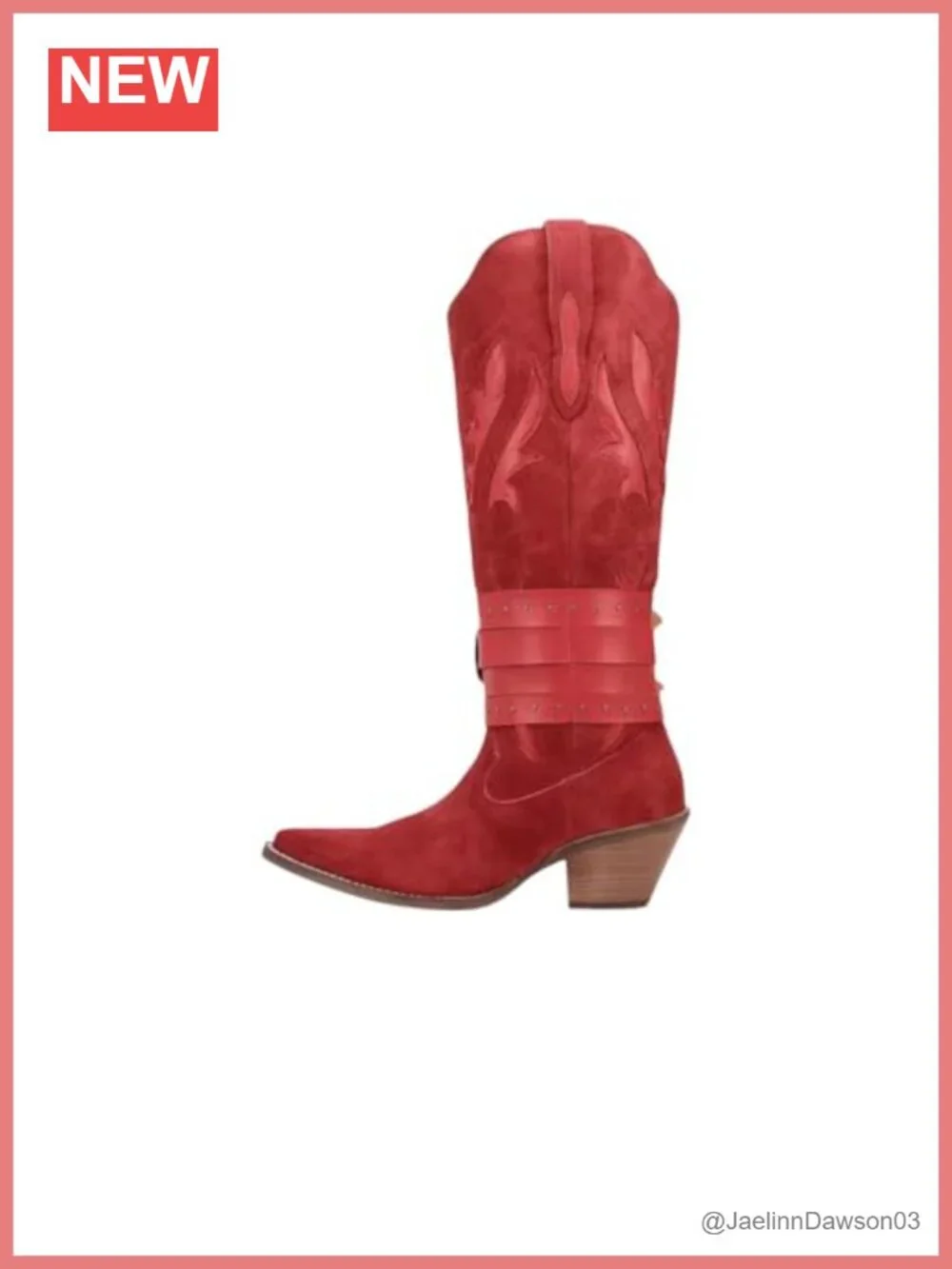 Dingo Suede Over the Knee Western Boots Snip Toe Block Heel Pull On